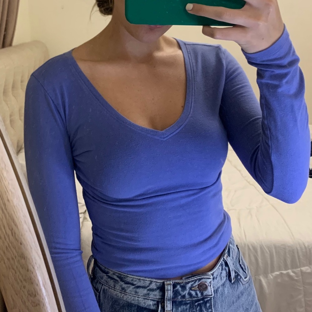 Tight blue top